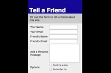 Screenshot of Tell a Friend service