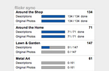Screenshot of Flickr sync tool