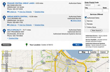 Screenshot of Miller's Where to Buy tool