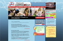 Screenshot of Tri-County Gymnastics website